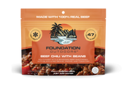 FOUNDATION Outdoors, Beef Chili with Beans Meal, 12 Pack Case