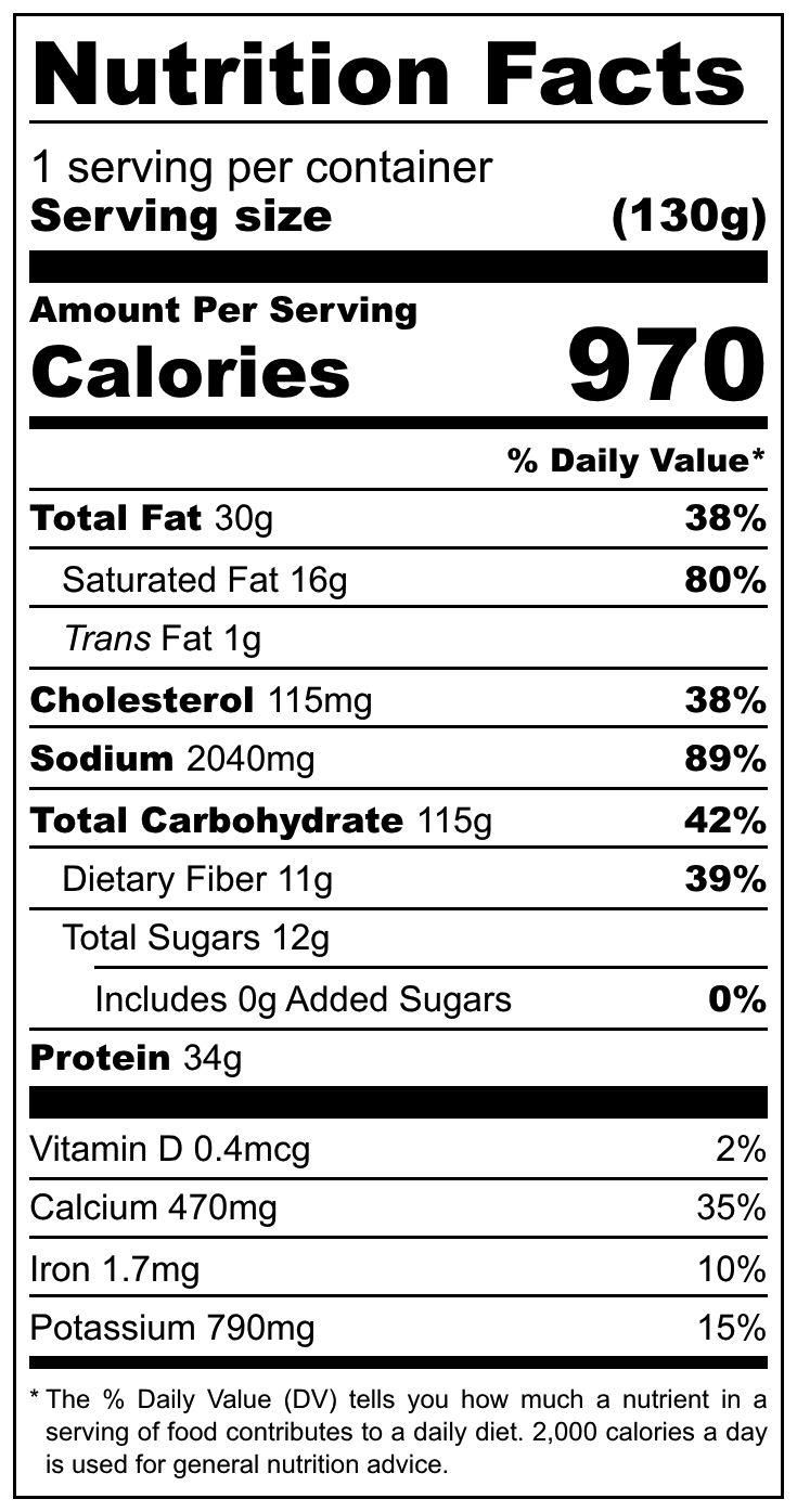 FOUNDATION Outdoors, Lasagna Meal, 6 Pack