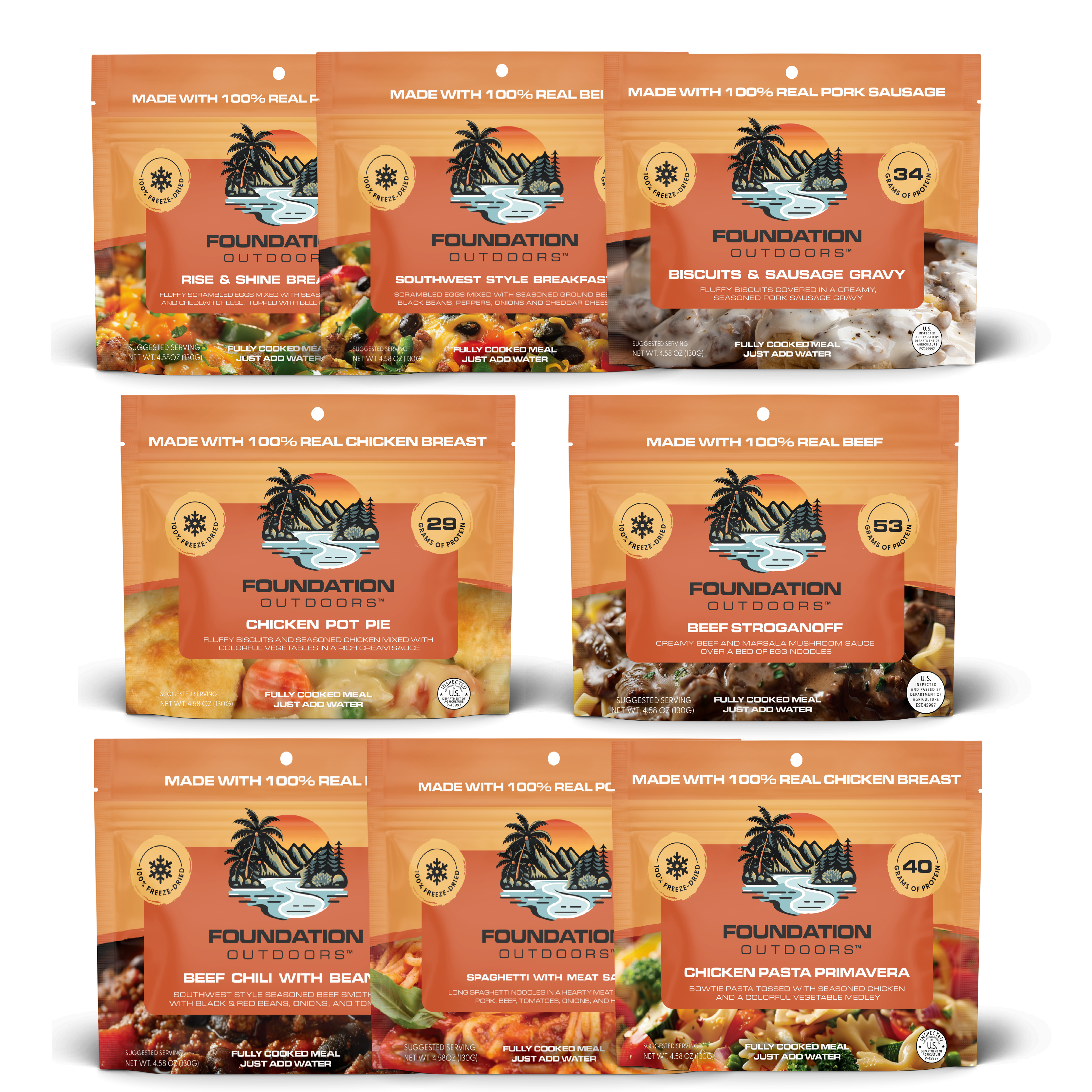 FOUNDATION Outdoors 21 Meal Excursion - 1 Week Adventure Pack