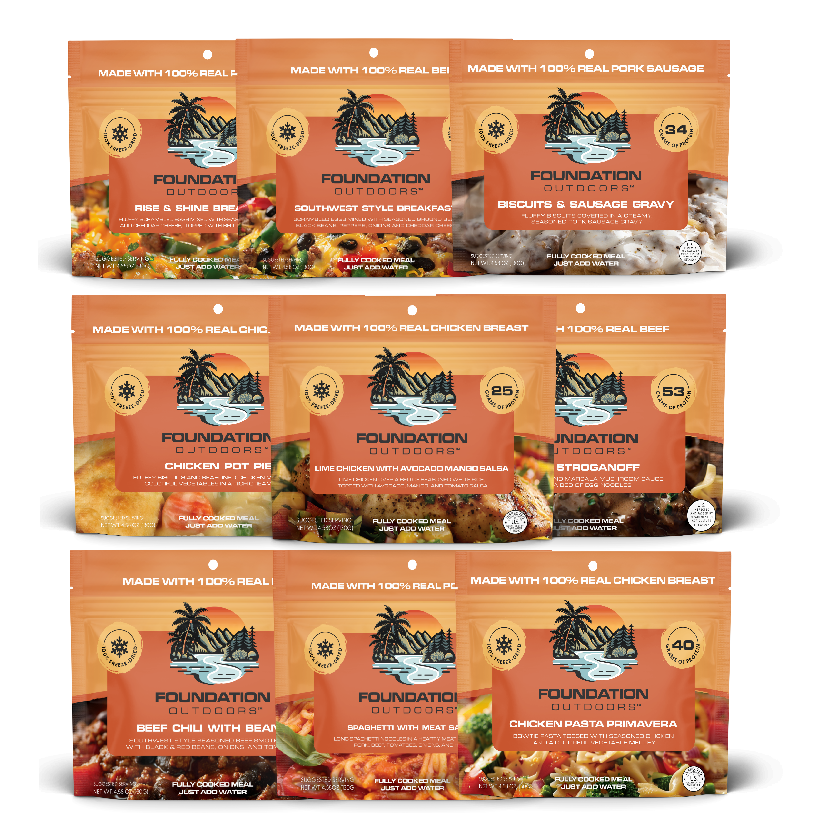 FOUNDATION Outdoors 42 Meal Expedition - 2 Week Adventure Pack