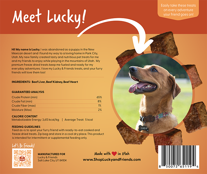 Lucky & Friends Three Beef Organ Medley Dog Treat