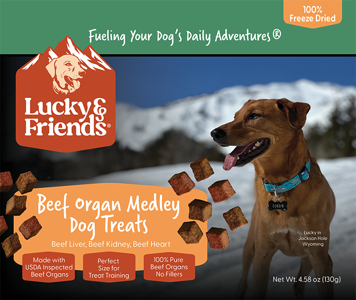 Lucky & Friends Three Beef Organ Medley Dog Treat