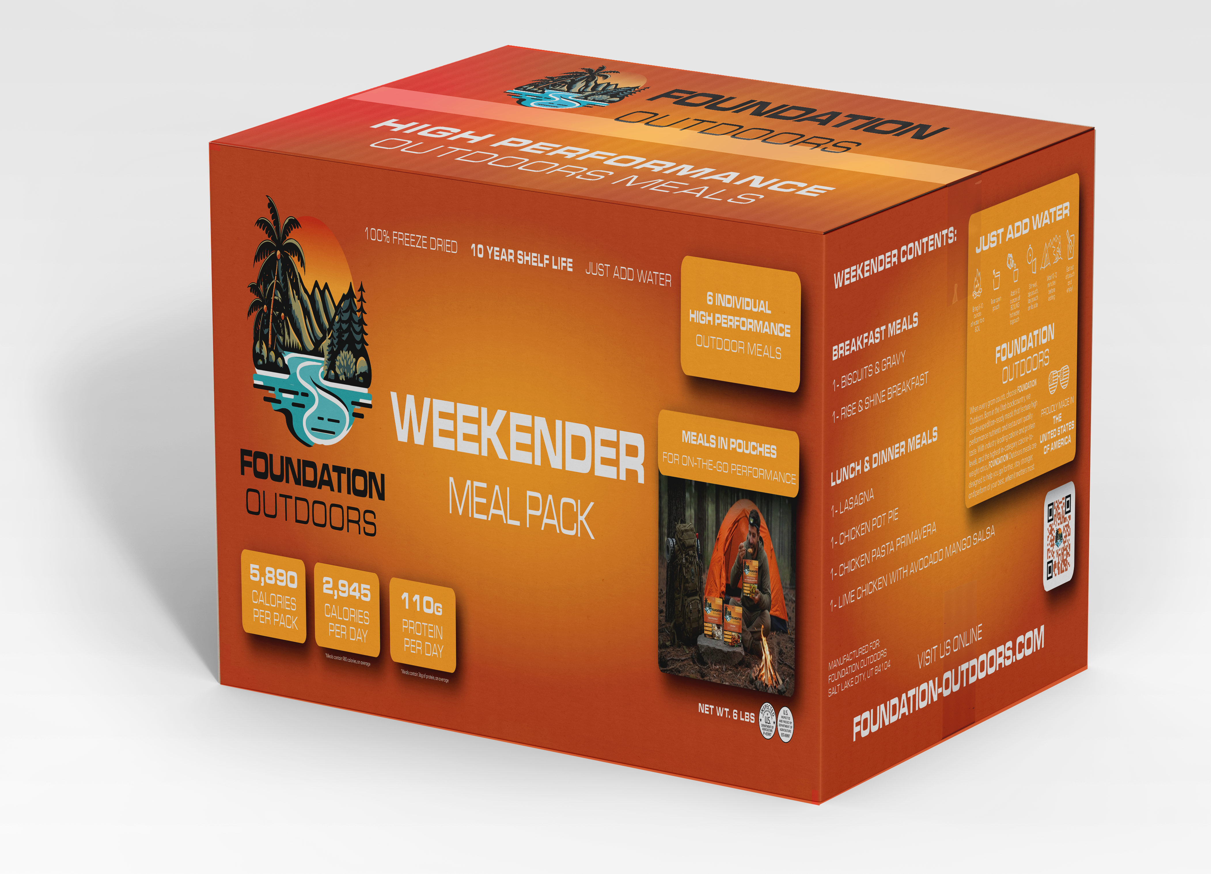 FOUNDATION Outdoors 6 Meal Weekender Adventure Pack