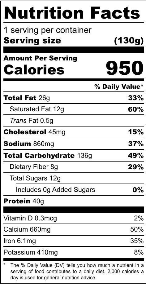 FOUNDATION Outdoors, Chicken Pasta Primavera Meal, 12 Pack Case