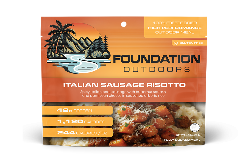FOUNDATION Outdoors Spicy Italian Pork Sausage Risotto Meal
